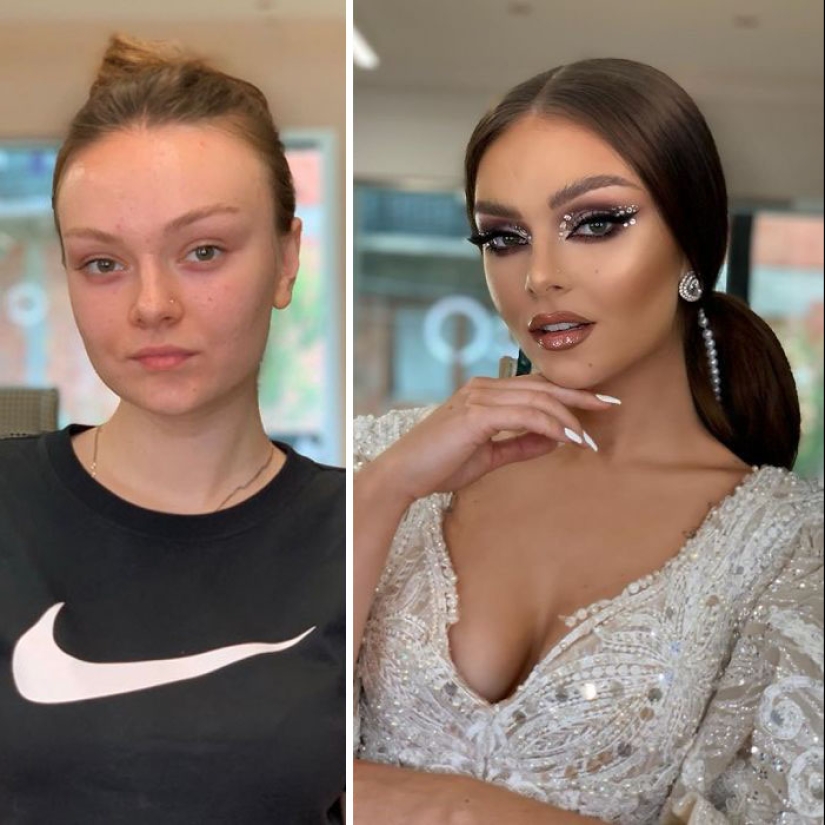 23 fotos de increíbles transformaciones de novias después del maquillaje de la boda