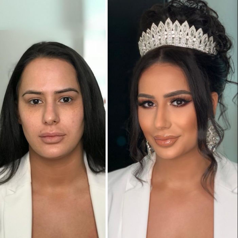 23 fotos de increíbles transformaciones de novias después del maquillaje de la boda