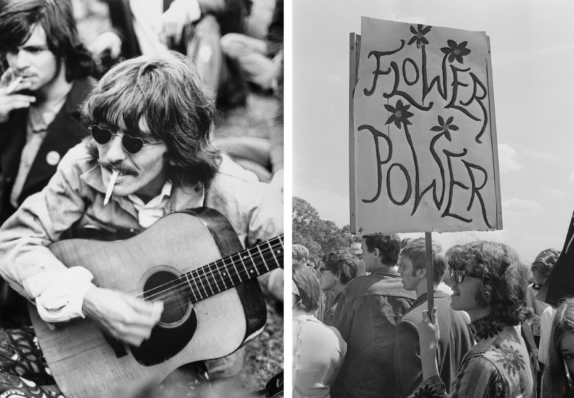 23 fotos muestran lo desinhibidos que eran los hippies