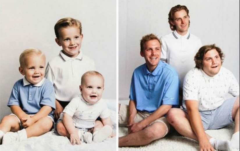 25 family photos that were recreated many years later
