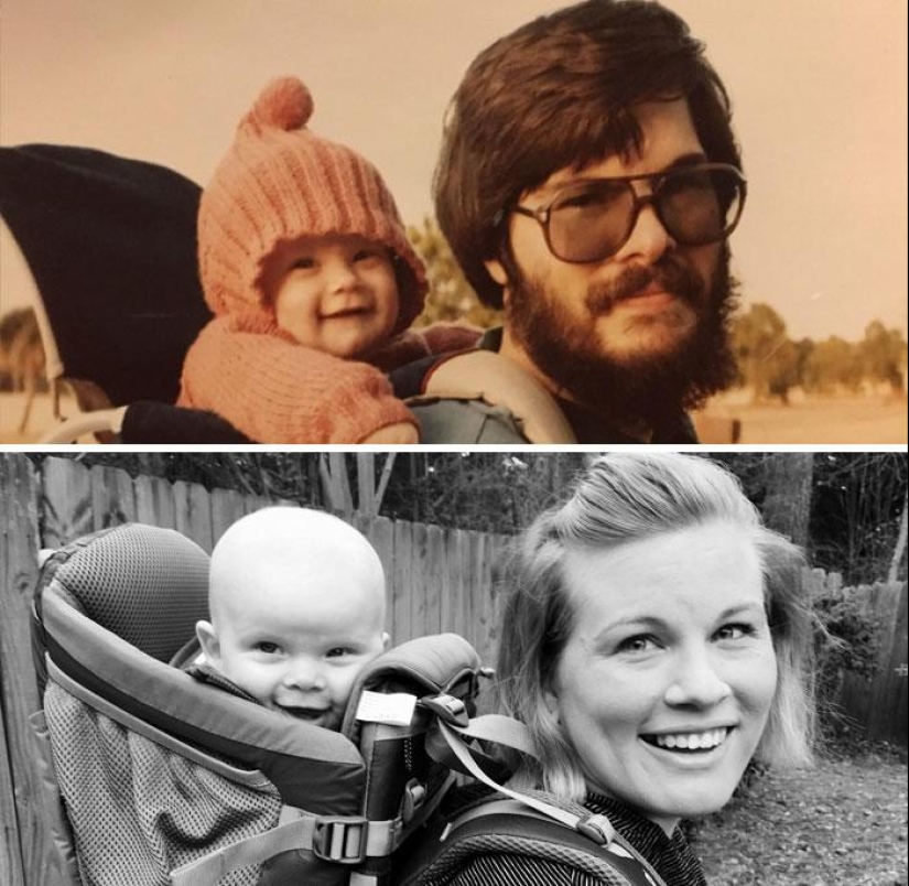 25 family photos that were recreated many years later
