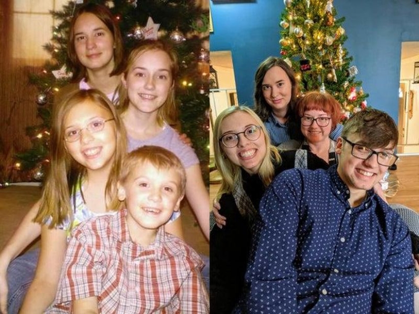 25 family photos that were recreated many years later