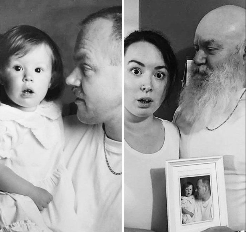 25 family photos that were recreated many years later
