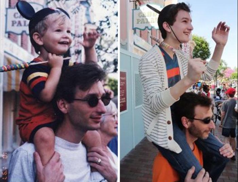 25 family photos that were recreated many years later