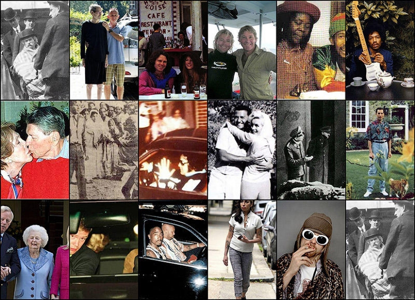 25 últimas fotos de famosos tomadas poco antes de su muerte