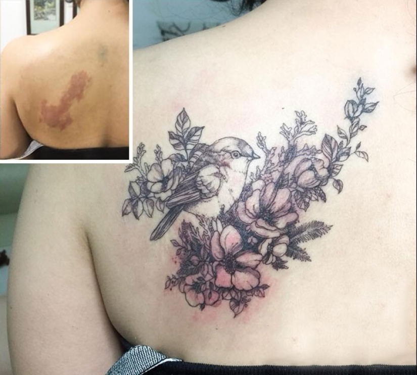 25 tatuajes para cubrir cicatrices y otros defectos en el cuerpo