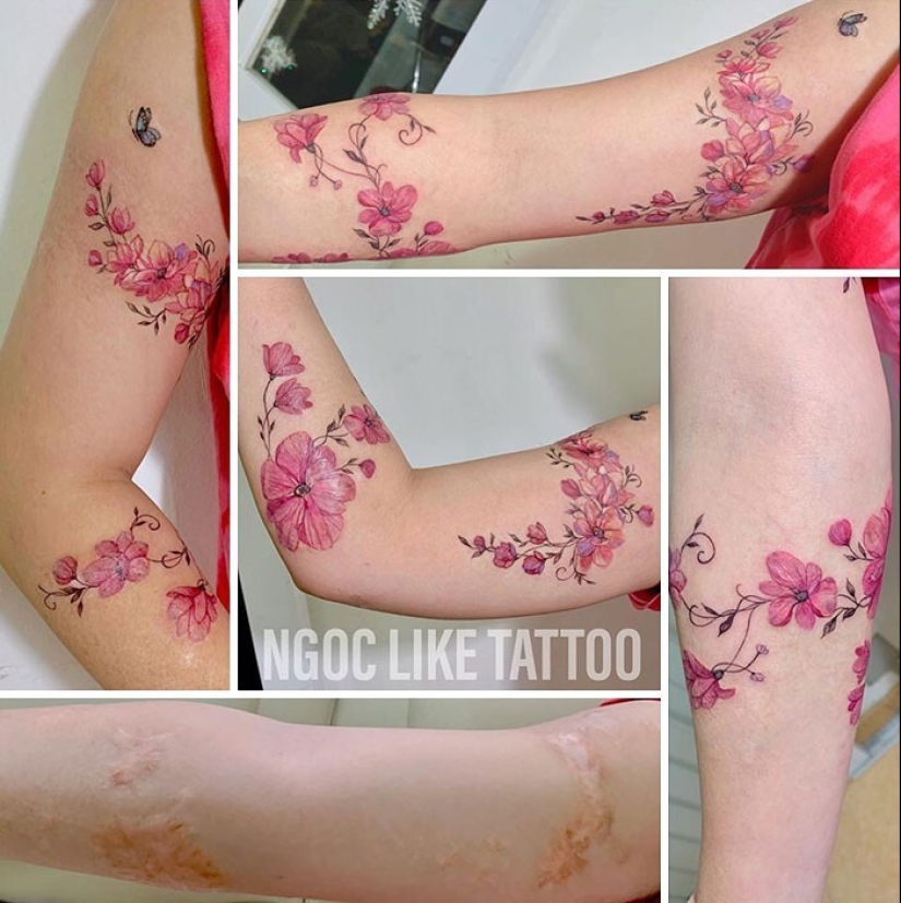 25 tatuajes para cubrir cicatrices y otros defectos en el cuerpo