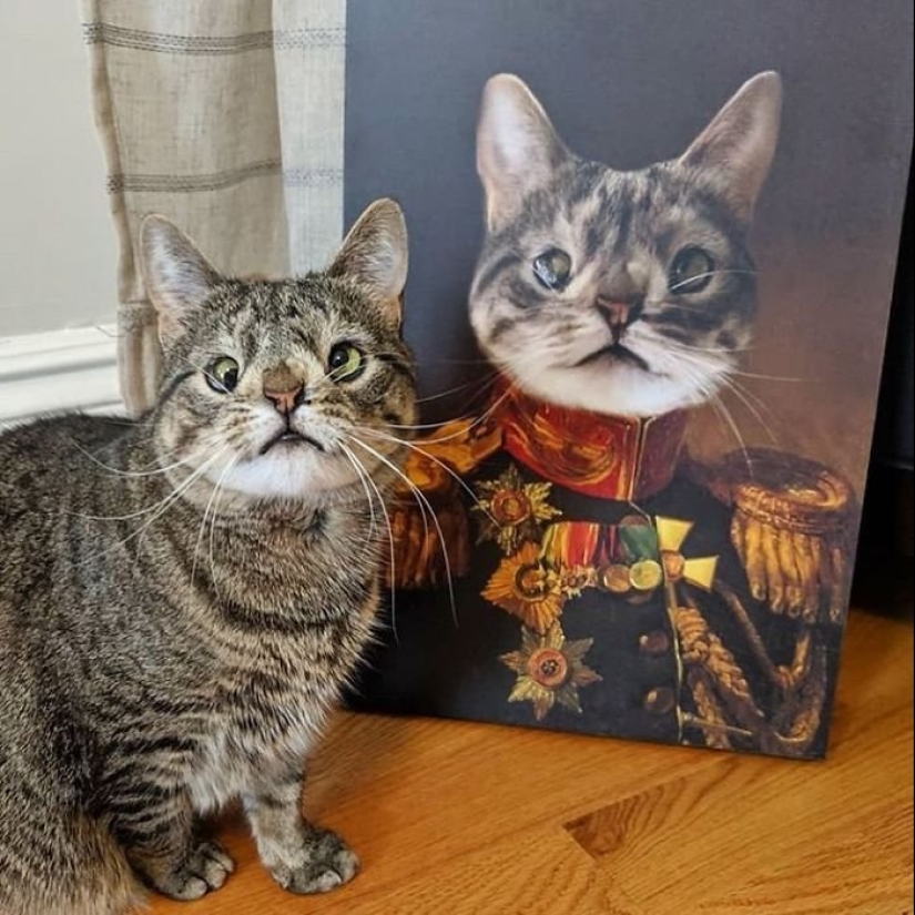 30 de Mascotas con sus retratos en el estilo de épocas pasadas