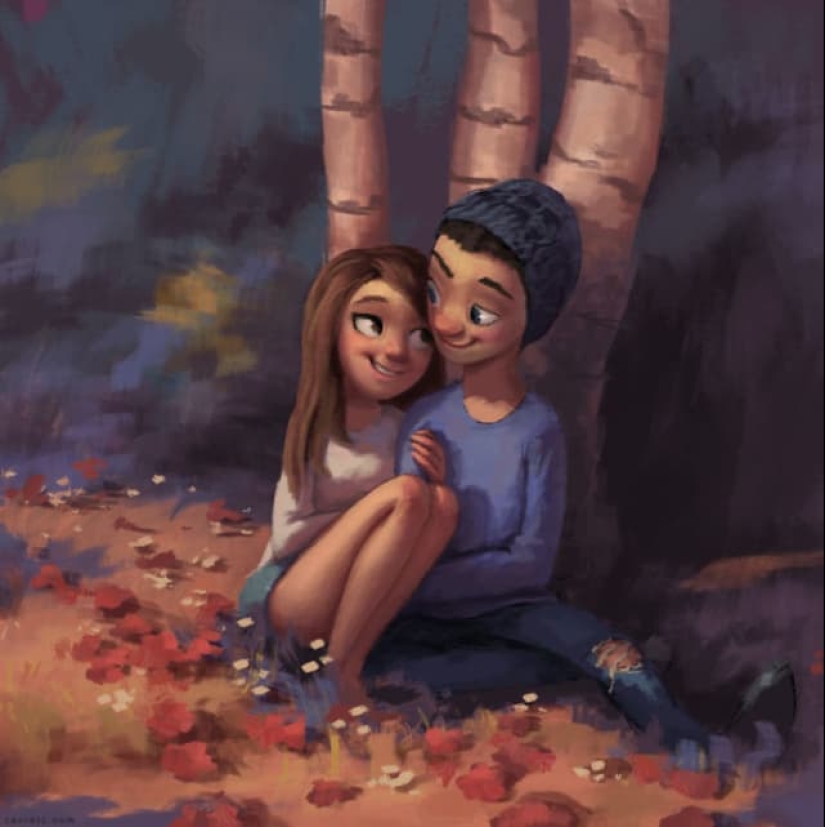 30 idyllic illustrations of love and affection that will warm your heart 30 idyllic illustrations of love and affection that will warm your heart