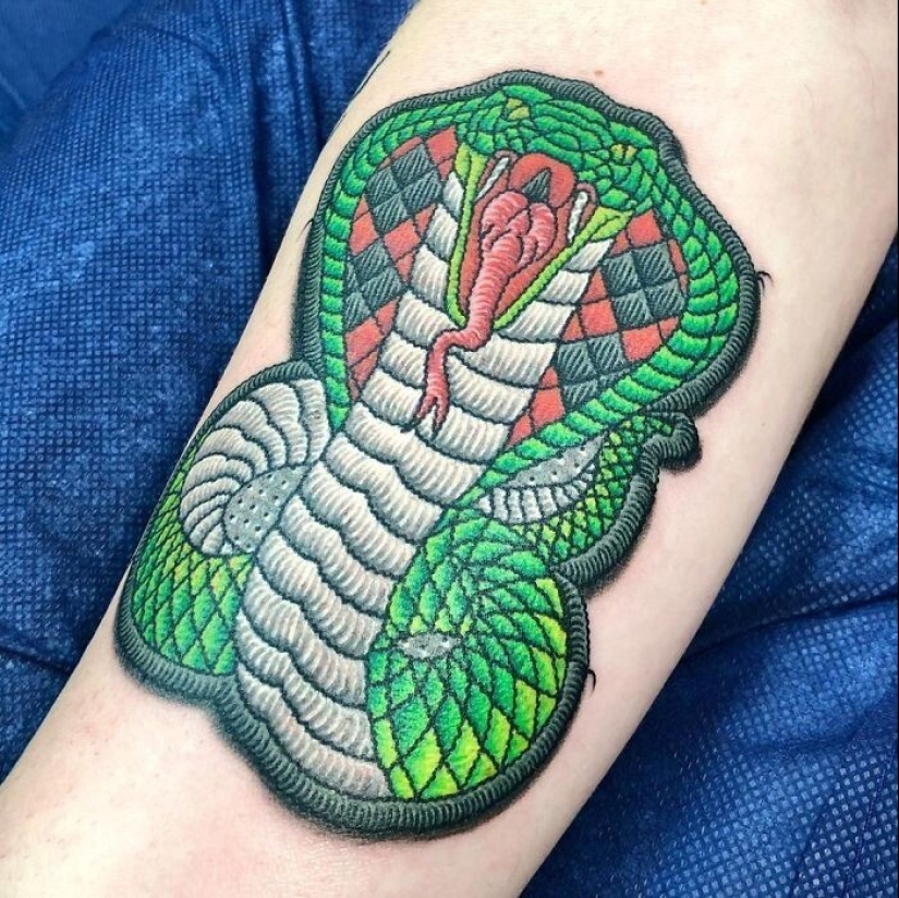 30 Incredibly Cool Tattoos That Look Like Patches 30 Incredibly Cool Tattoos That Look Like Patches