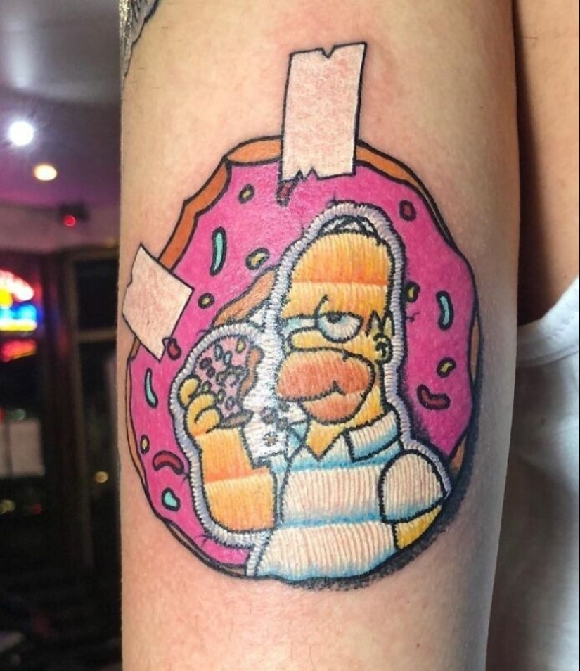 30 Incredibly Cool Tattoos That Look Like Patches 30 Incredibly Cool Tattoos That Look Like Patches