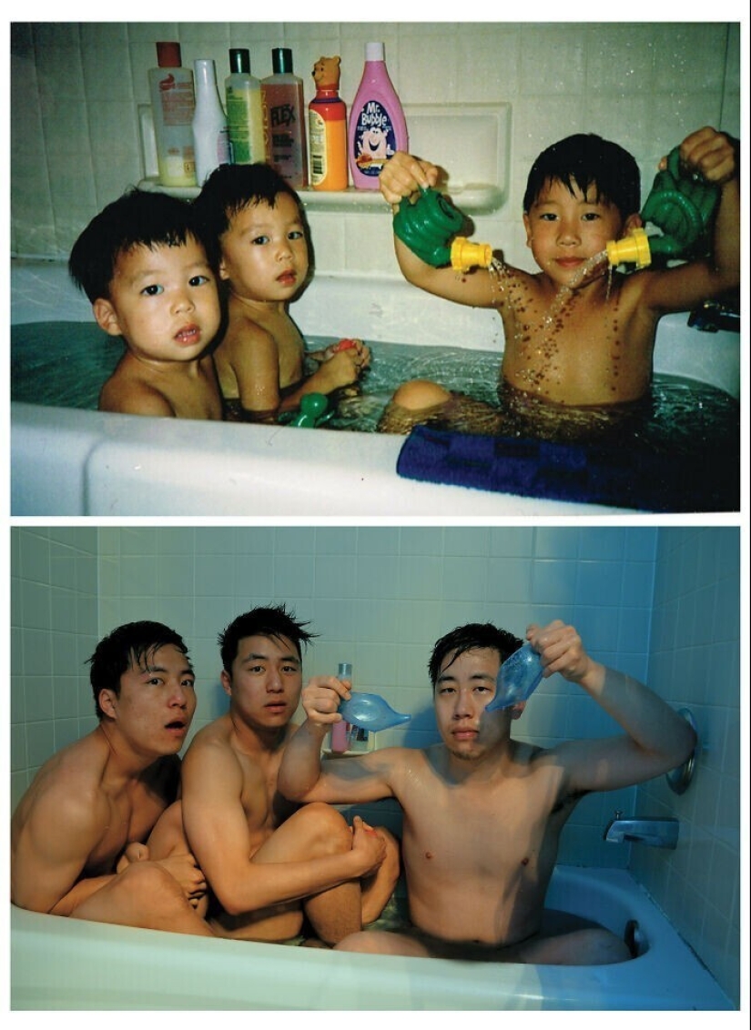 30 people who perfectly recreated their photos of the past