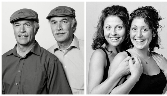 30 portraits of people not related by blood, but very similar to each other