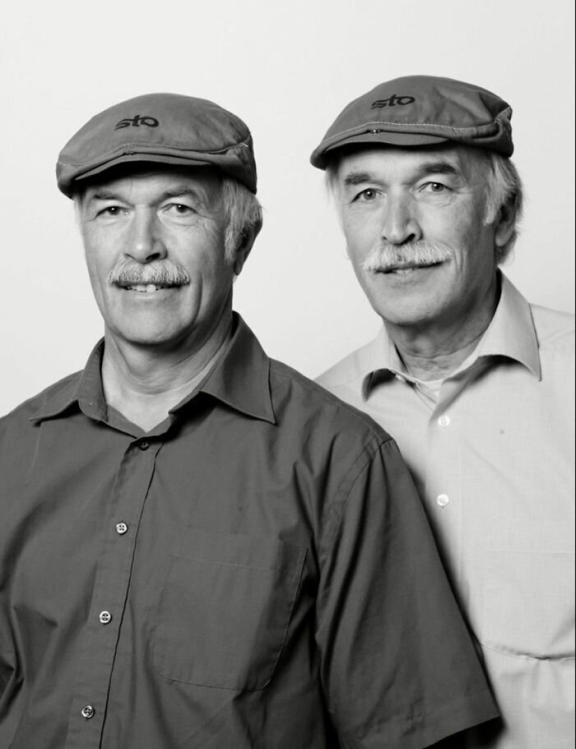 30 retratos de personas no relacionadas por sangre, pero muy similares entre sí