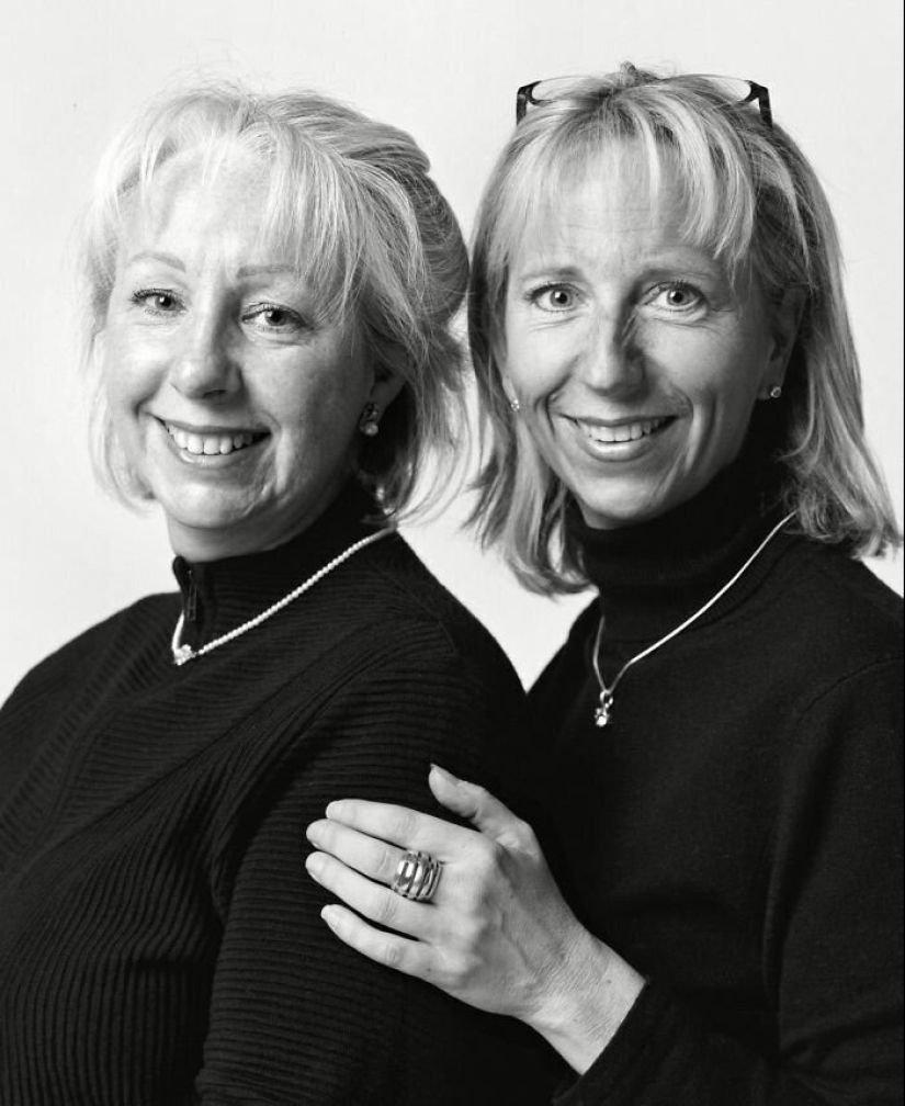 30 retratos de personas no relacionadas por sangre, pero muy similares entre sí