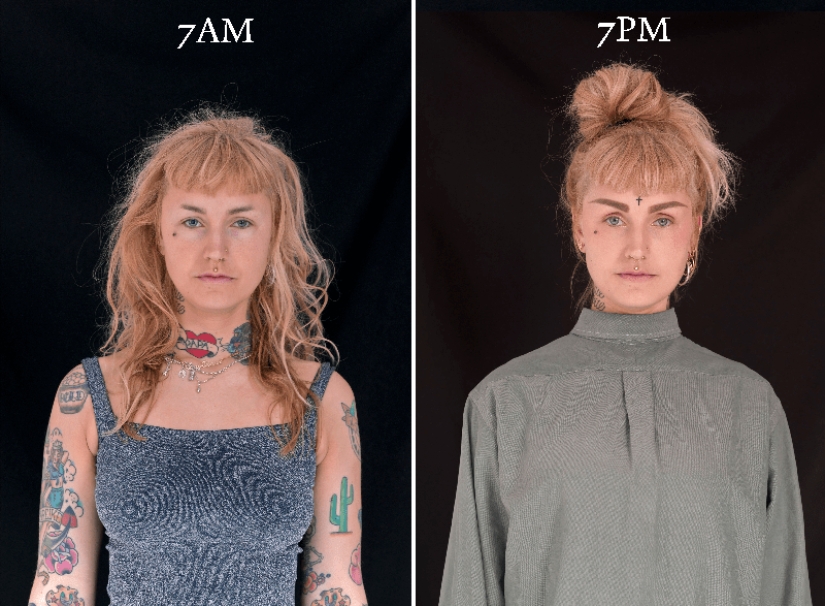 "7am — 7pm»: how different a person looks "7am — 7pm»: how different a person looks
