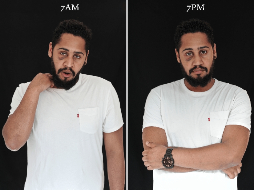 "7am — 7pm»: how different a person looks "7am — 7pm»: how different a person looks