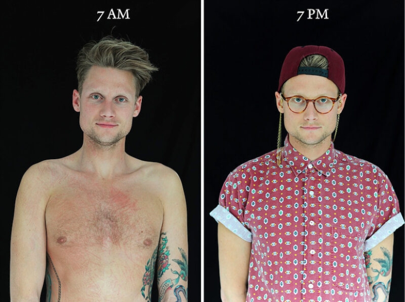 "7am — 7pm»: how different a person looks "7am — 7pm»: how different a person looks