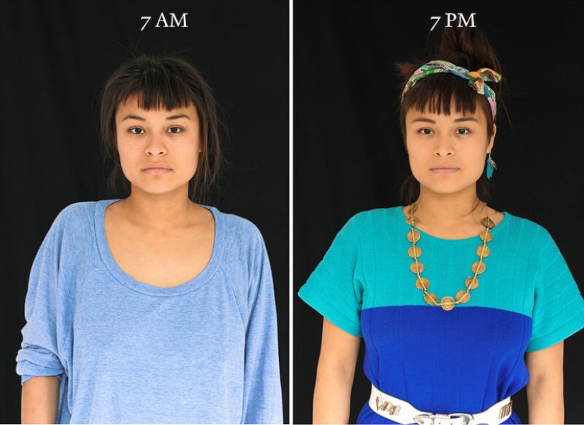"7am — 7pm»: how different a person looks "7am — 7pm»: how different a person looks