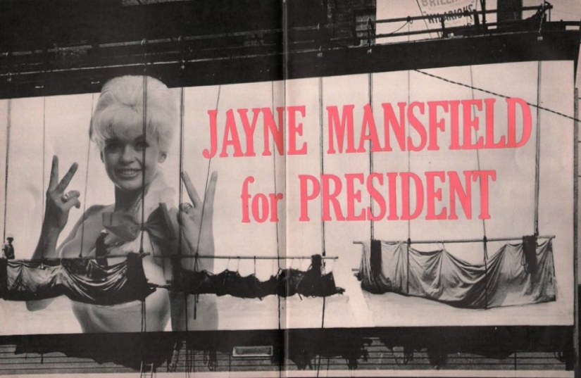 A buxom sex bomb for president! The PR stunt that won America over