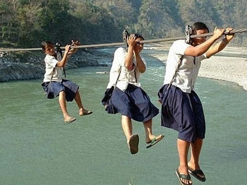 A dangerous road to school