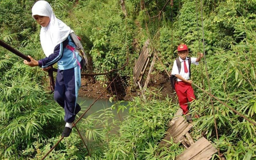 A dangerous road to school