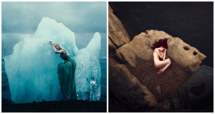 A dark fairy tale against the background of the cold landscapes of Iceland A dark fairy tale against the background of the cold landscapes of Iceland