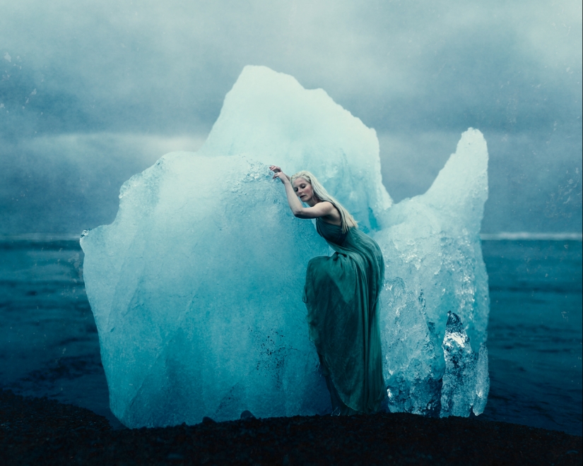 A dark fairy tale against the background of the cold landscapes of Iceland A dark fairy tale against the background of the cold landscapes of Iceland