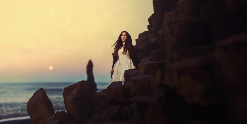 A dark fairy tale against the background of the cold landscapes of Iceland A dark fairy tale against the background of the cold landscapes of Iceland