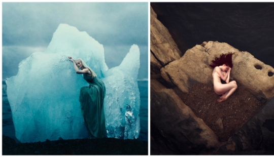 A dark fairy tale against the background of the cold landscapes of Iceland