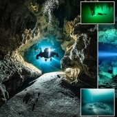 A diver risks his life making stunning images of underwater caves in Mexico A diver risks his life making stunning images of underwater caves in Mexico