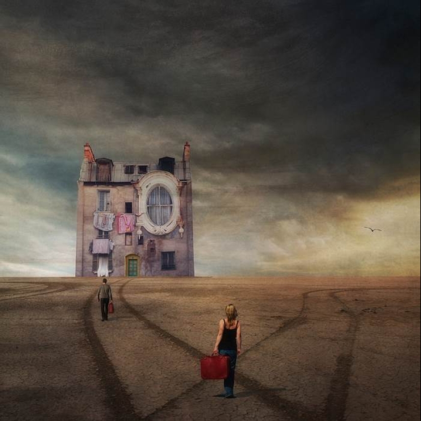 A dónde conducen los sueños: fabulosas manipulaciones fotográficas de Kasia Dervinskaya