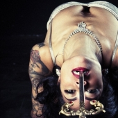 A former Mormon schoolgirl has become the most unusual sword swallower in the world A former Mormon schoolgirl has become the most unusual sword swallower in the world