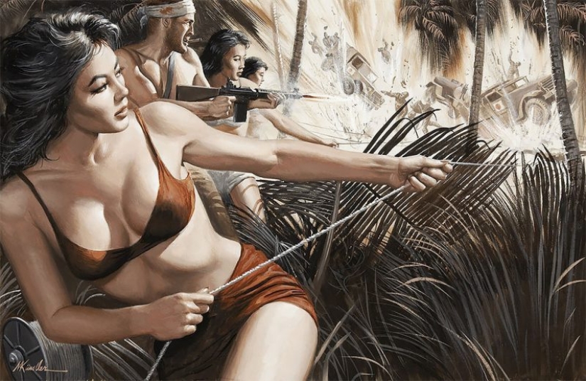 A rattling mix: spies, beauties, Nazis and heroes in stunning illustrations by Mort Kunstler A rattling mix: spies, beauties, Nazis and heroes in stunning illustrations by Mort Kunstler