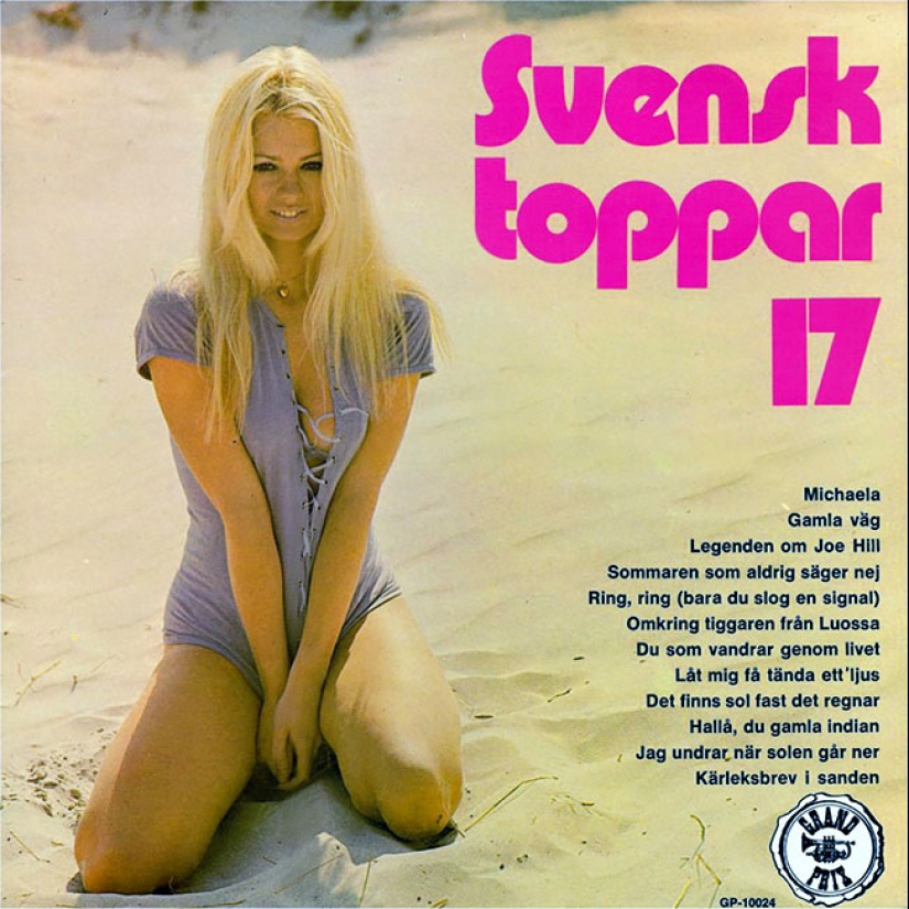 A sexy bikini with record covers 60-80 years A sexy bikini with record covers 60-80 years