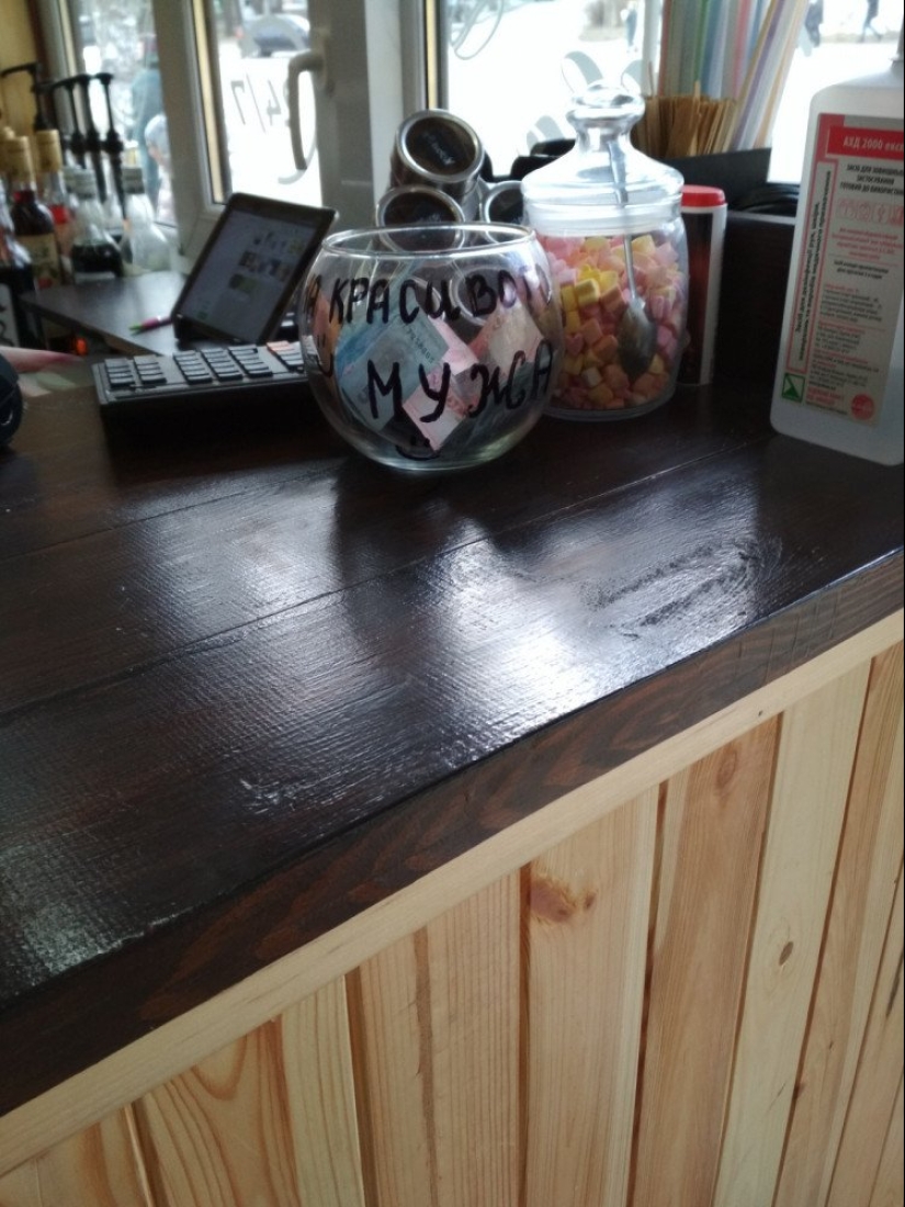 A tip jar as a sample of folk art A tip jar as a sample of folk art