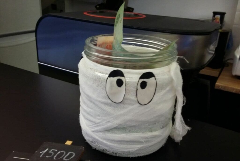 A tip jar as a sample of folk art A tip jar as a sample of folk art