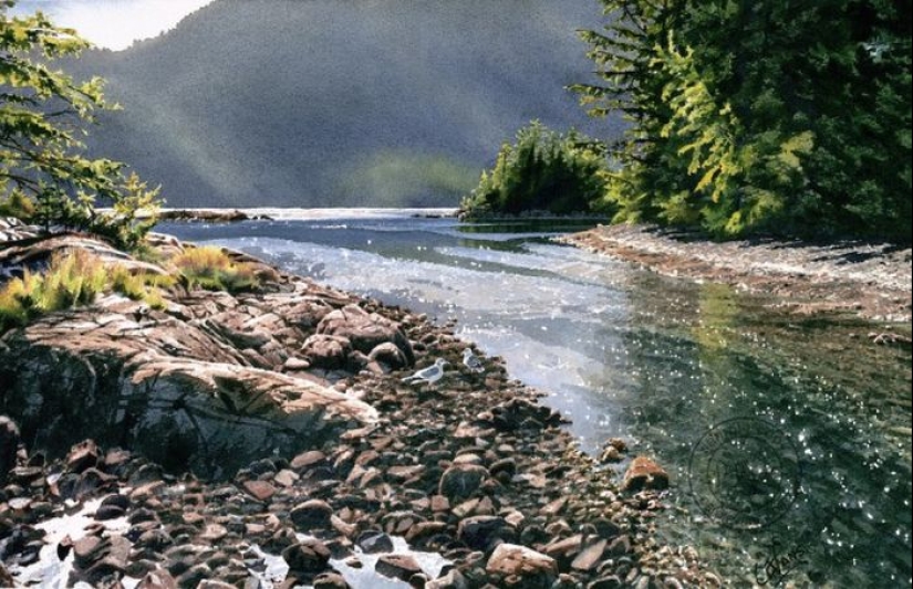 Acuarela realismo: los increíbles paisajes Carol Evans Acuarela realismo: los increíbles paisajes Carol Evans