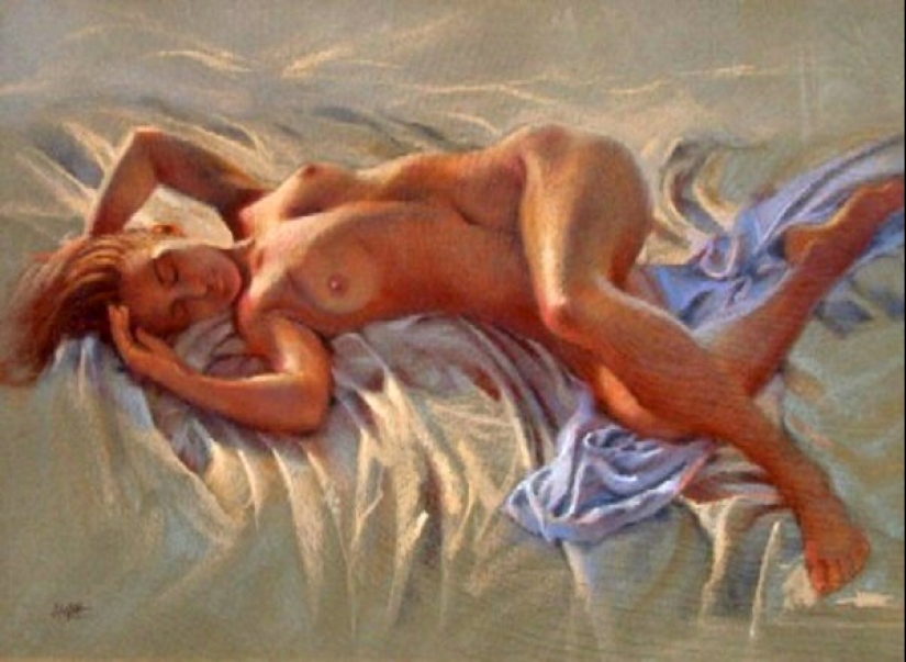 Acuarelas eróticas de Paulina Adair