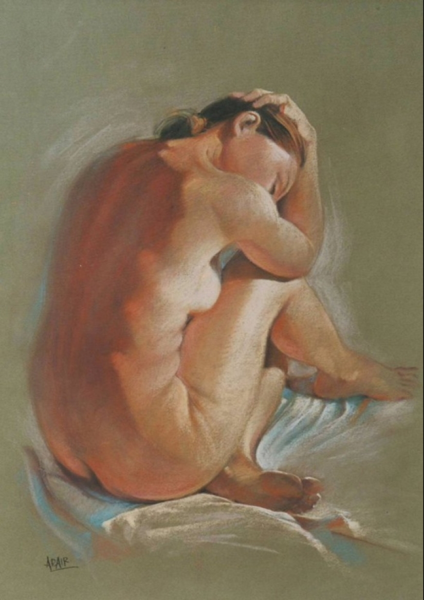 Acuarelas eróticas de Paulina Adair