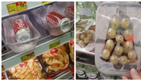 ¡Al Dios del plástico, aún más plástico! 30 casos, cuando era posible pasar sin embalaje