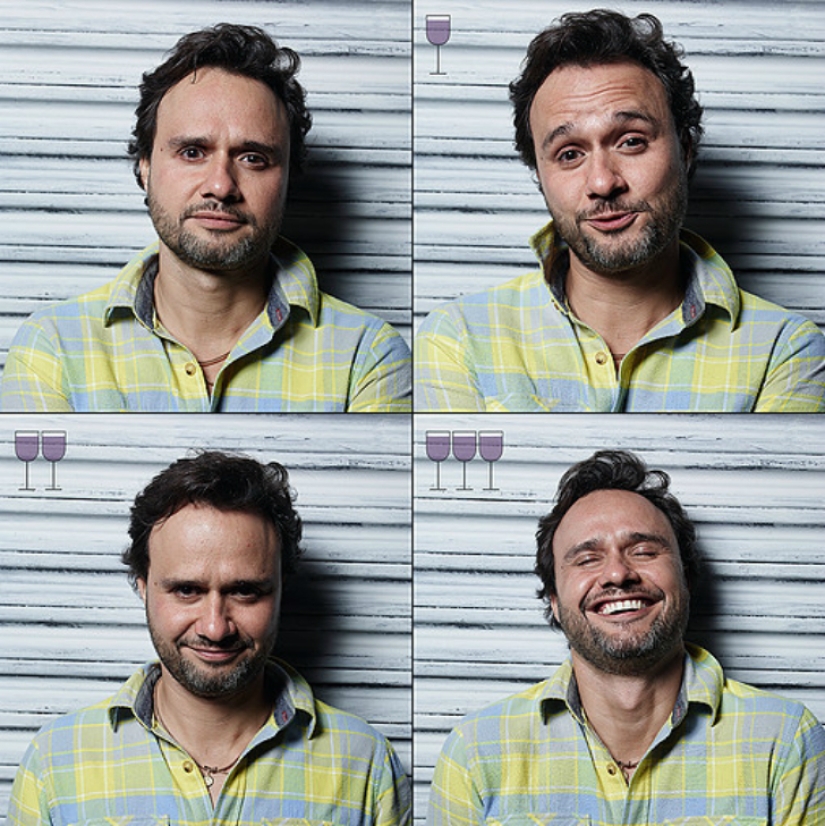 All shades of drunken: face and after a few drinks All shades of drunken: face and after a few drinks