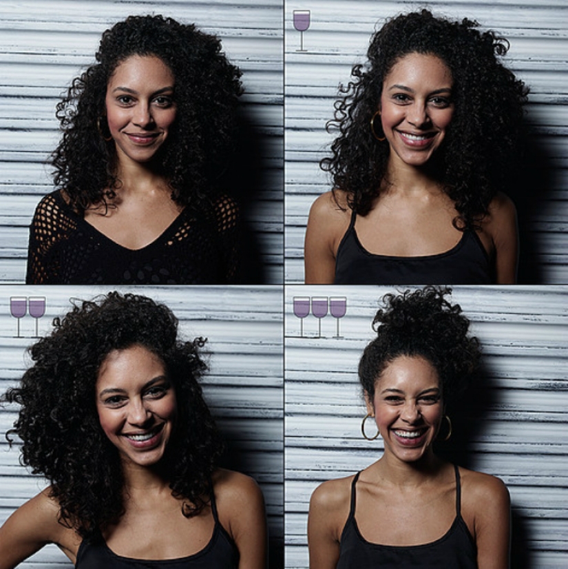All shades of drunken: face and after a few drinks All shades of drunken: face and after a few drinks