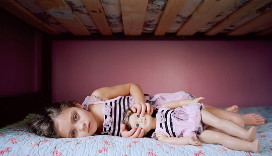 American girls and their dolls
