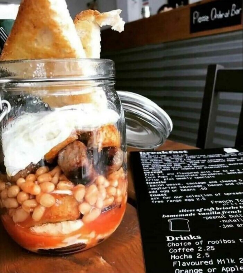 And what, on a plate it was impossible? 30 examples of too unusual serving of dishes