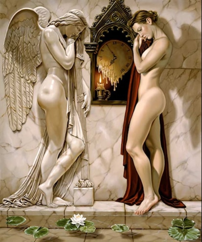 Angelic and earthly in the paintings of the surrealist artist Juan Medina Angelic and earthly in the paintings of the surrealist artist Juan Medina
