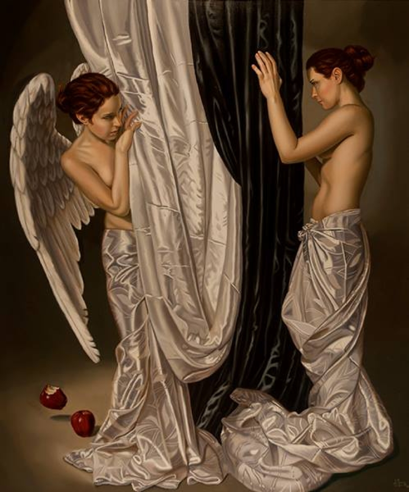 Angelic and earthly in the paintings of the surrealist artist Juan Medina Angelic and earthly in the paintings of the surrealist artist Juan Medina