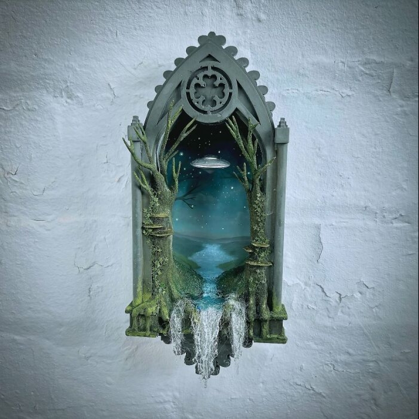 Artist Builds Fantastical Dioramas That Look Straight Out Of A Sci-Fi Fairytale