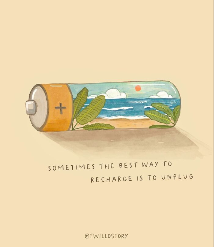 Artist Creates Uplifting Illustrations For Mental Wellness And Positivity