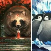Artist from Japan has created a magical world filled with warmth, kindness and huge beasts Artist from Japan has created a magical world filled with warmth, kindness and huge beasts